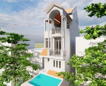 NP0077 NHÀ PHỐ CỔ ĐIỆN 4 TẦNG