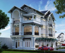 BT0025 BIỆT THỰ TÂN CỔ ĐIỂN 3 TẦNG